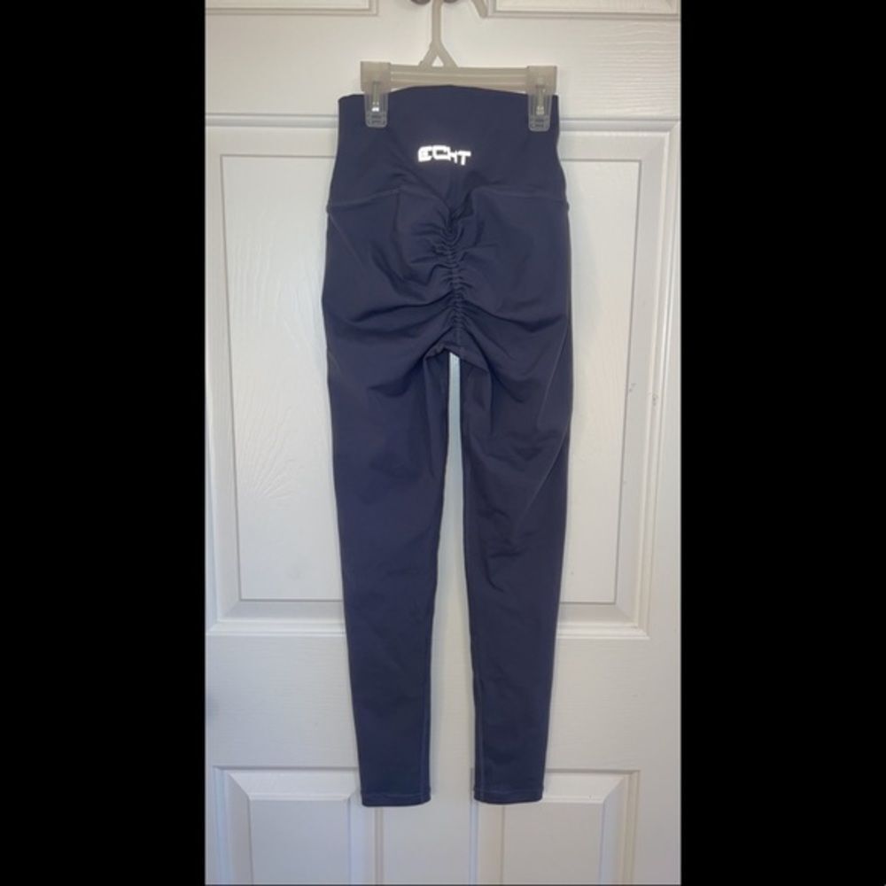 Blue ECHT Womens Scrunch Leggings Size 2XS